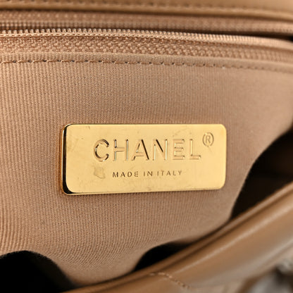 Chanel Lambskin Quilted Medium Chanel 19 Flap Dark Beige 6 of 10
