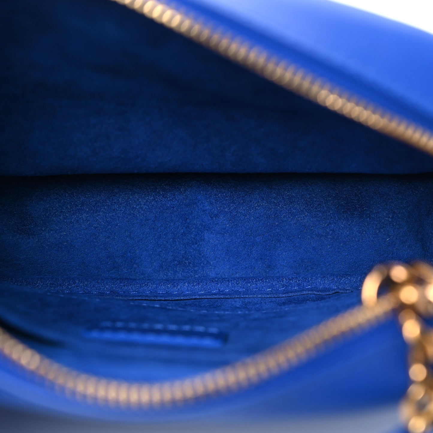 Calfskin New Wave Camera Bag Bleu Neon