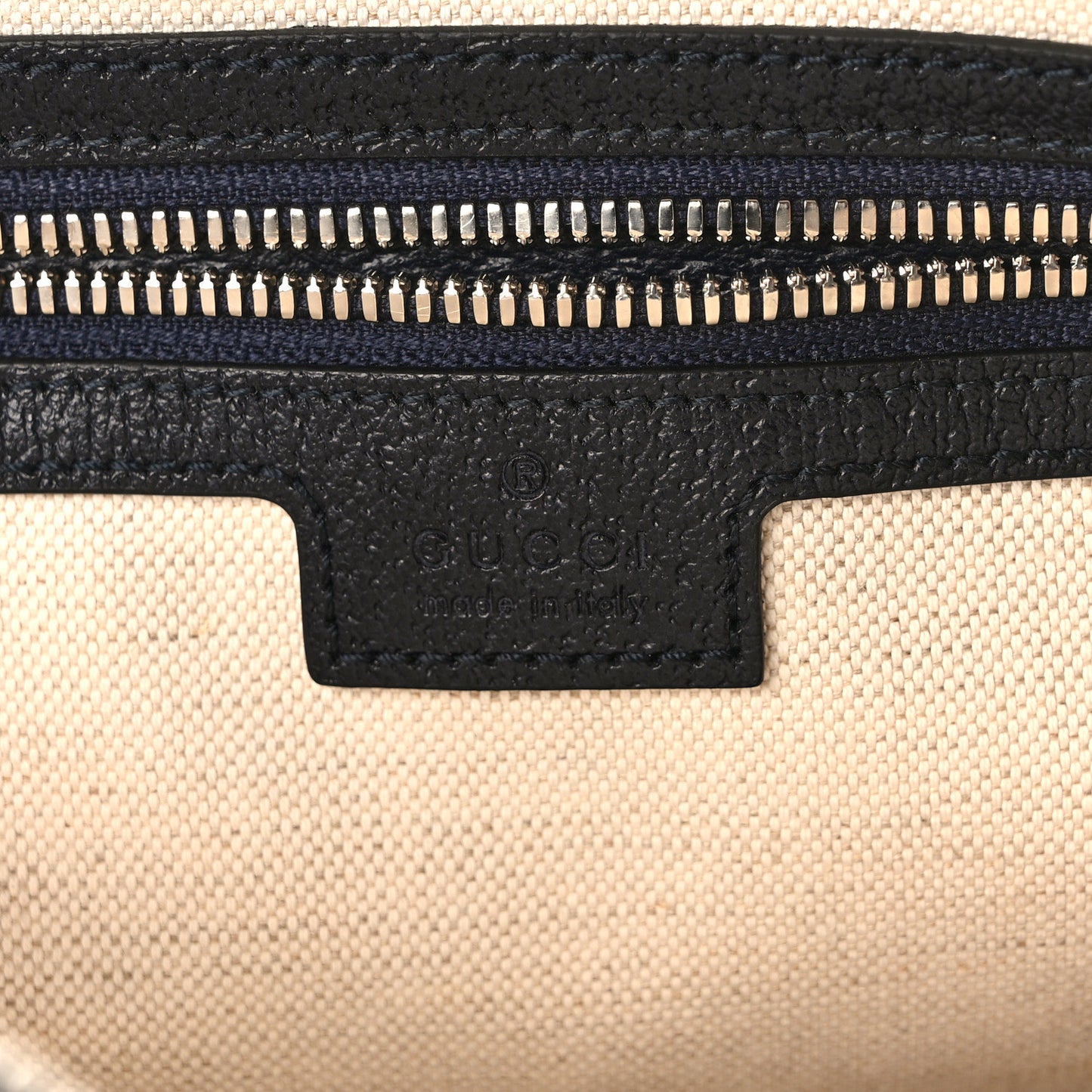 GG Supreme Monogram Textured Dollar Calfskin Web Small Ophidia Messenger Bag Beige Blue