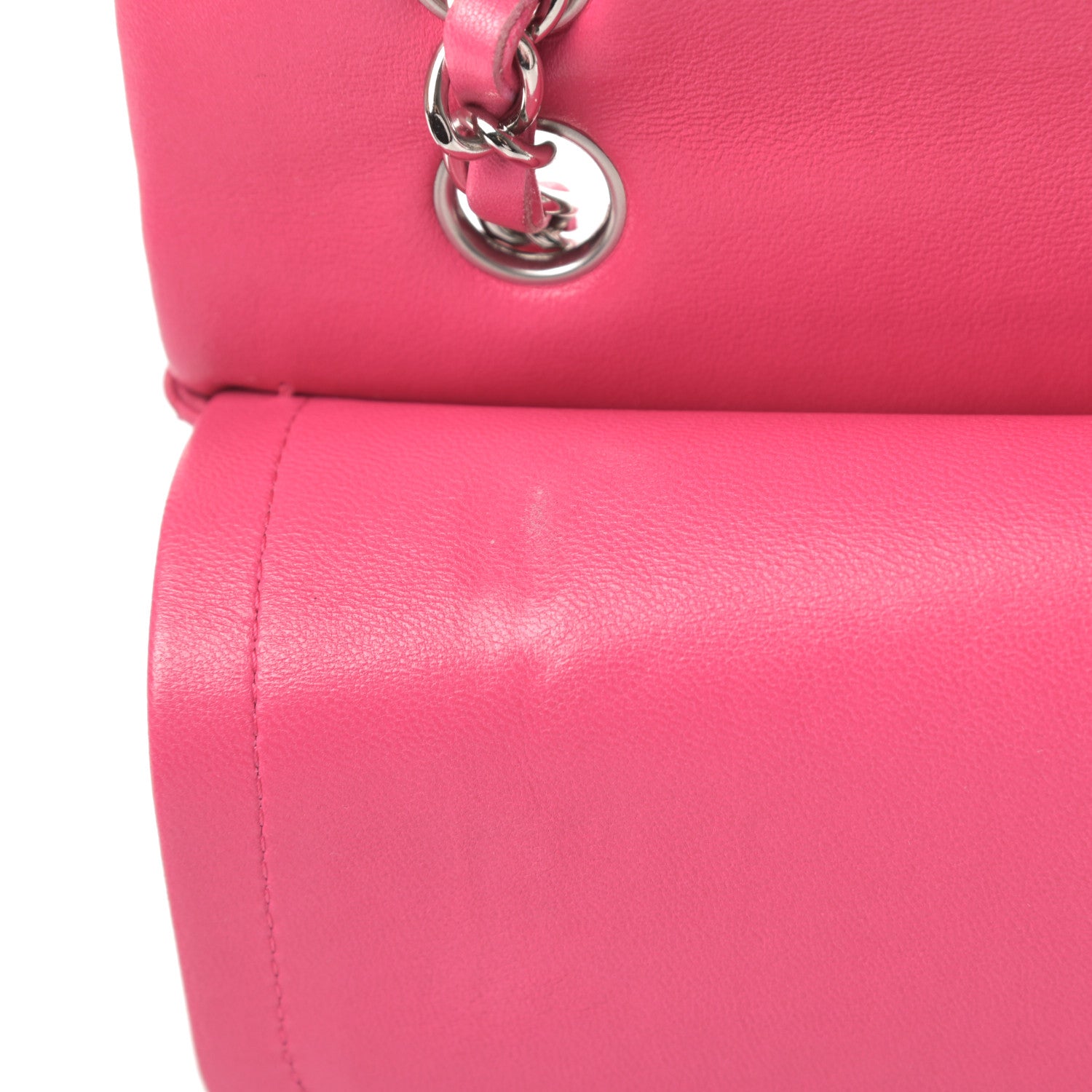 Chanel Lambskin Quilted Medium Double Flap Fuchsia 13 of 19