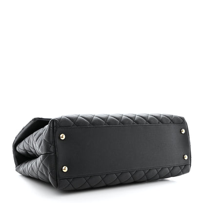 Chanel Caviar Quilted Medium Coco Handle Flap Black 4 of 10