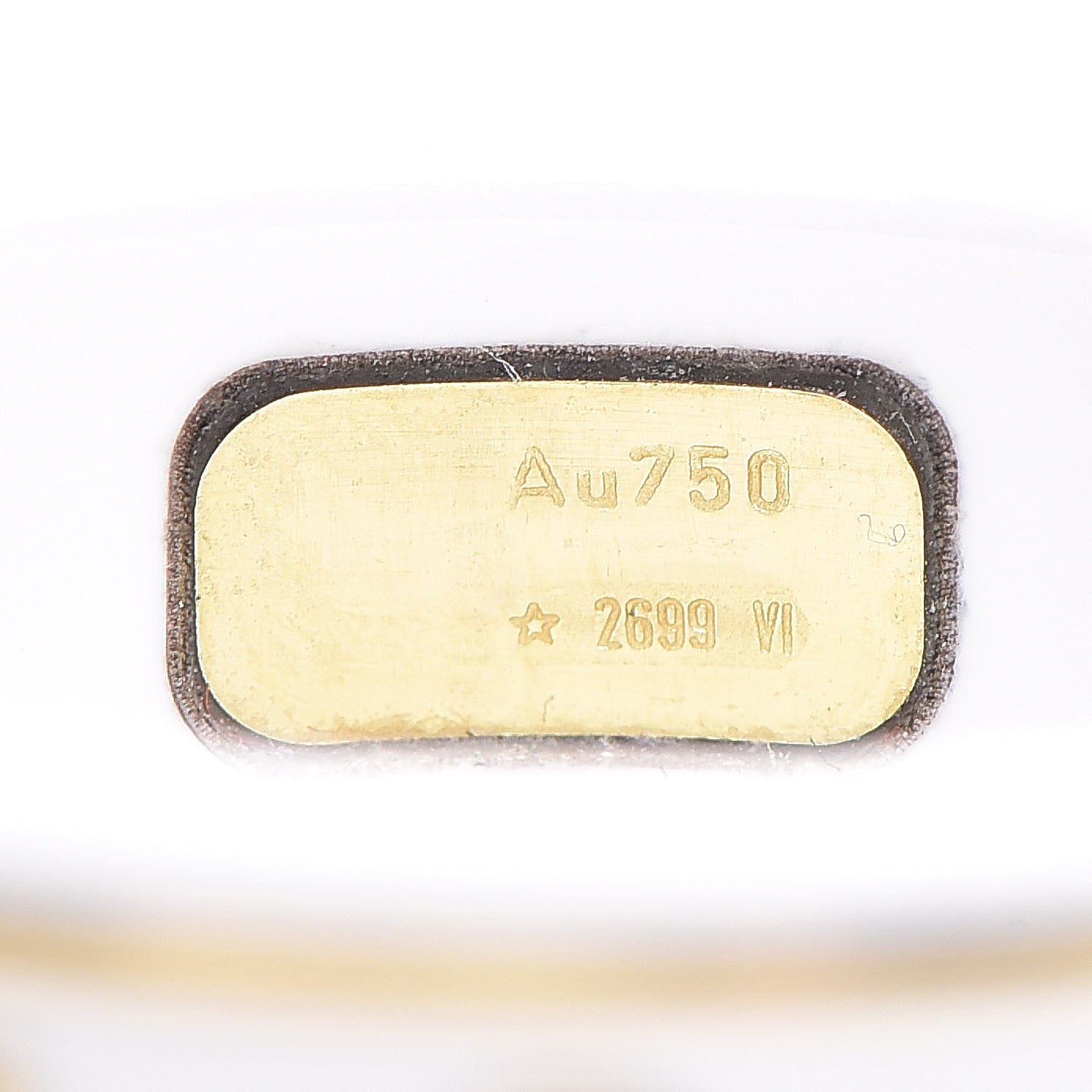 Gucci 18K Yellow Gold Ceramic Topaz Icon Band Ring 53 6.5 White 4 of 6