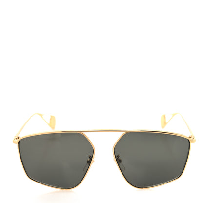 Gucci Square Frame GG0437SA Sunglasses Gold 2 of 8