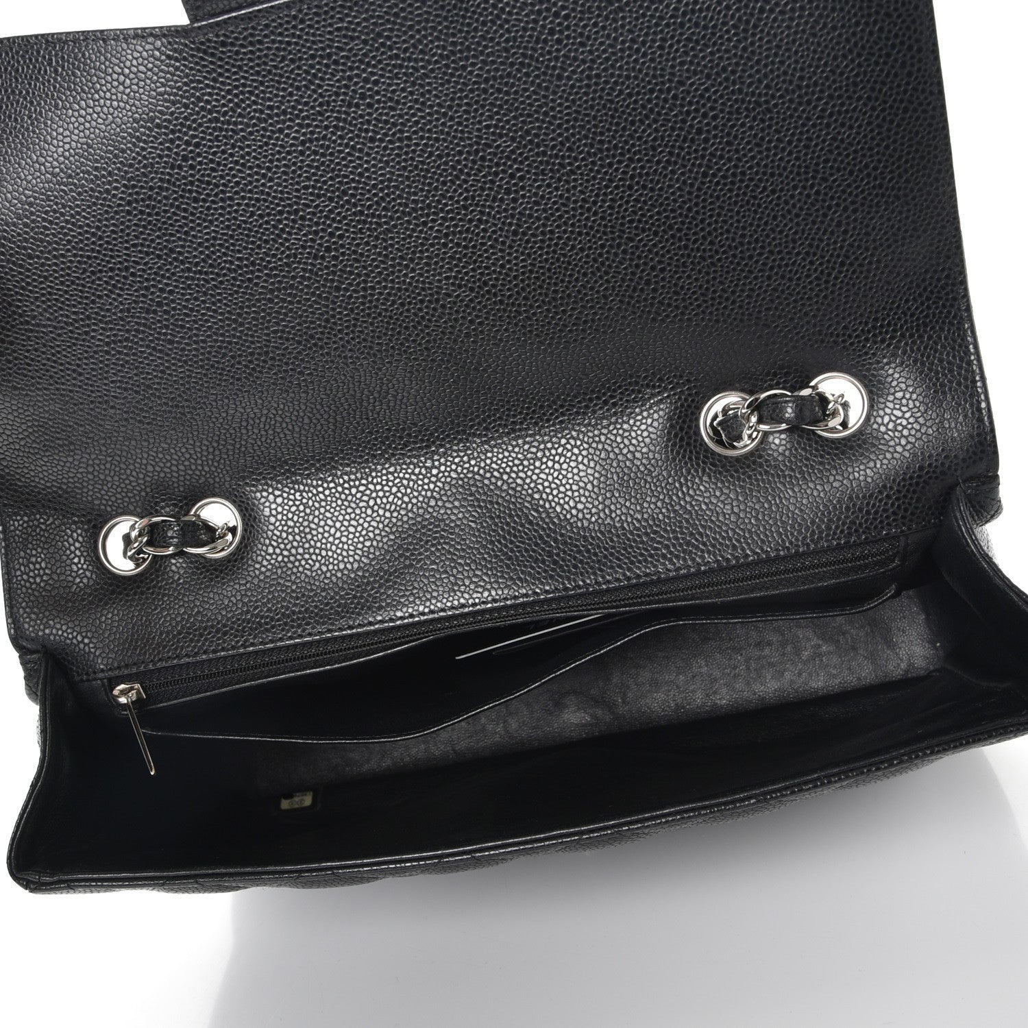 Chanel Caviar Quilted Jumbo Single Flap Black 6 of 10