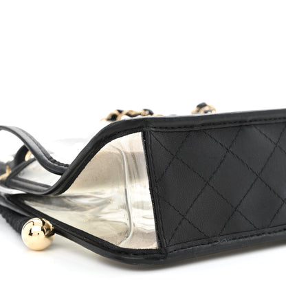 Chanel Lambskin PVC Sand By The Sea Flap With Pearl Strap Black 9 of 11