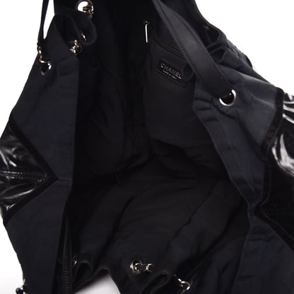 Chanel Vinyl Large Stretch Spirit Cabas Black 5 of 14