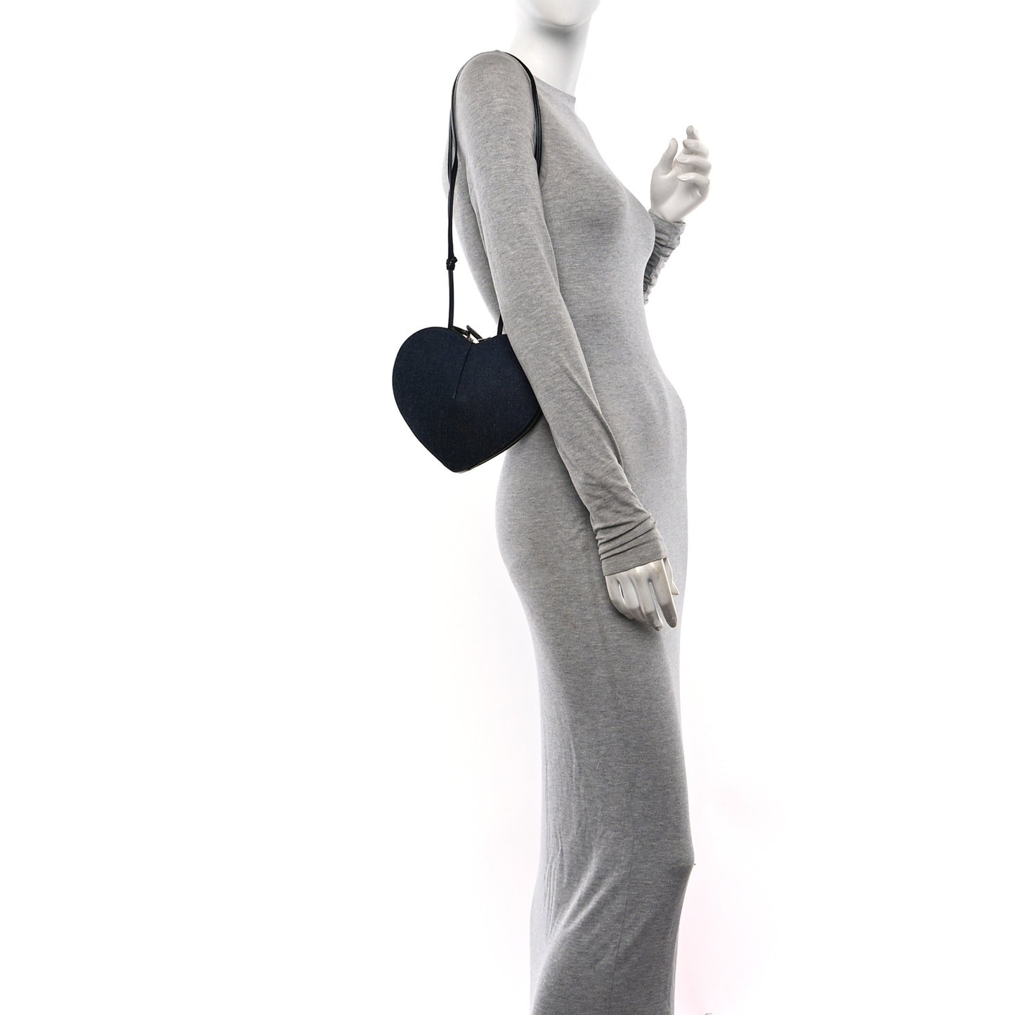 Denim Calfskin Le Coeur Bag Blue