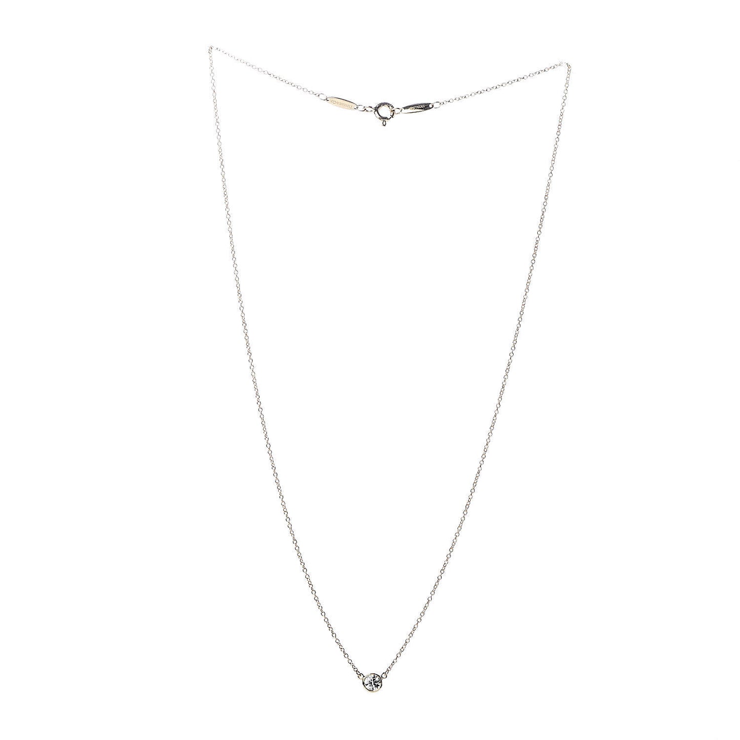 18K Yellow Gold Diamond .19ct Elsa Peretti Diamonds by the Yard Pendant Necklace
