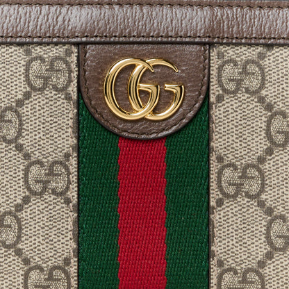 Gucci GG Supreme Monogram Web Ophidia Zip Around Wallet Brown 8 of 9