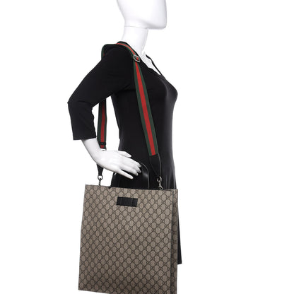 Gucci Soft GG Supreme Monogram Web Vertical Tote Black 2 of 10