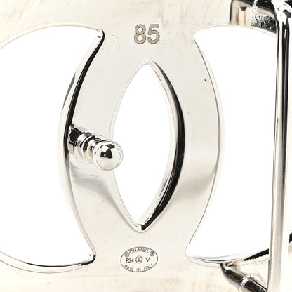 Chanel Patent Calfskin CC Reversible Belt 85 34 Black White 5 of 8