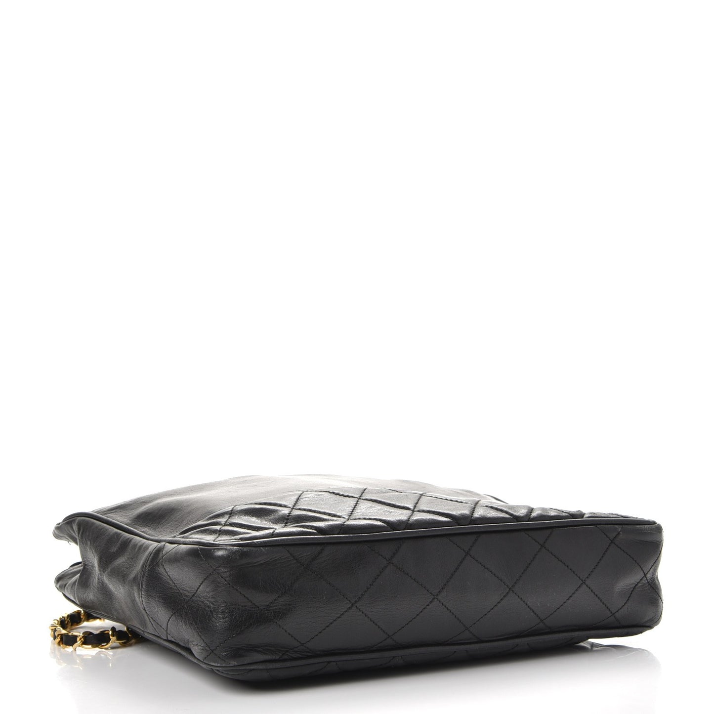 Lambskin Quilted Shoulder Bag Black