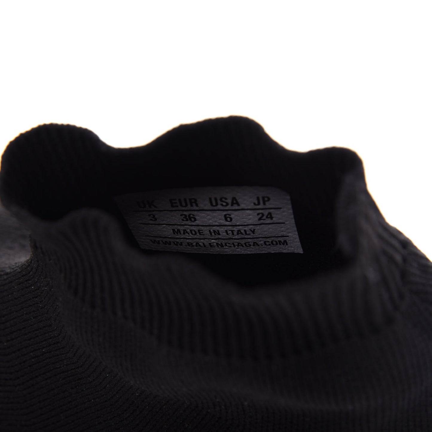 Neoprene Knit Womens Speed Clear Sole Sneakers 36 Black White