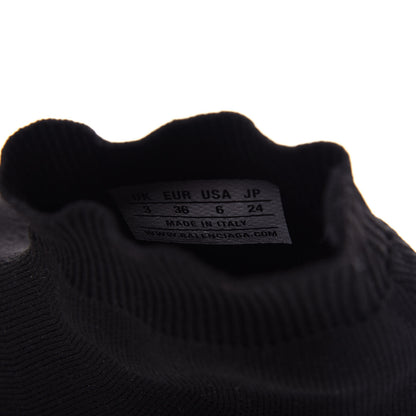 Balenciaga Neoprene Knit Womens Speed Clear Sole Sneakers 36 Black White 9 of 11