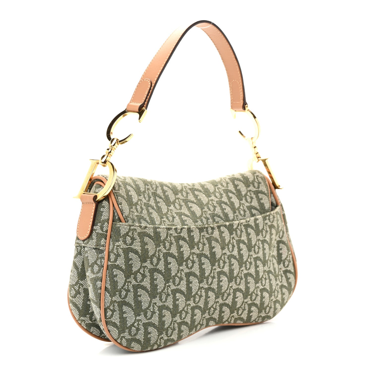 Christian Dior Monogram Double Saddle Bag Green 3 of 10