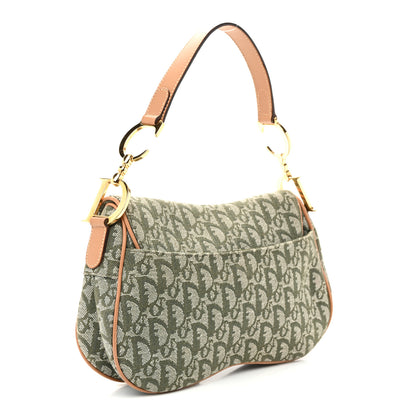 Christian Dior Monogram Double Saddle Bag Green 3 of 10