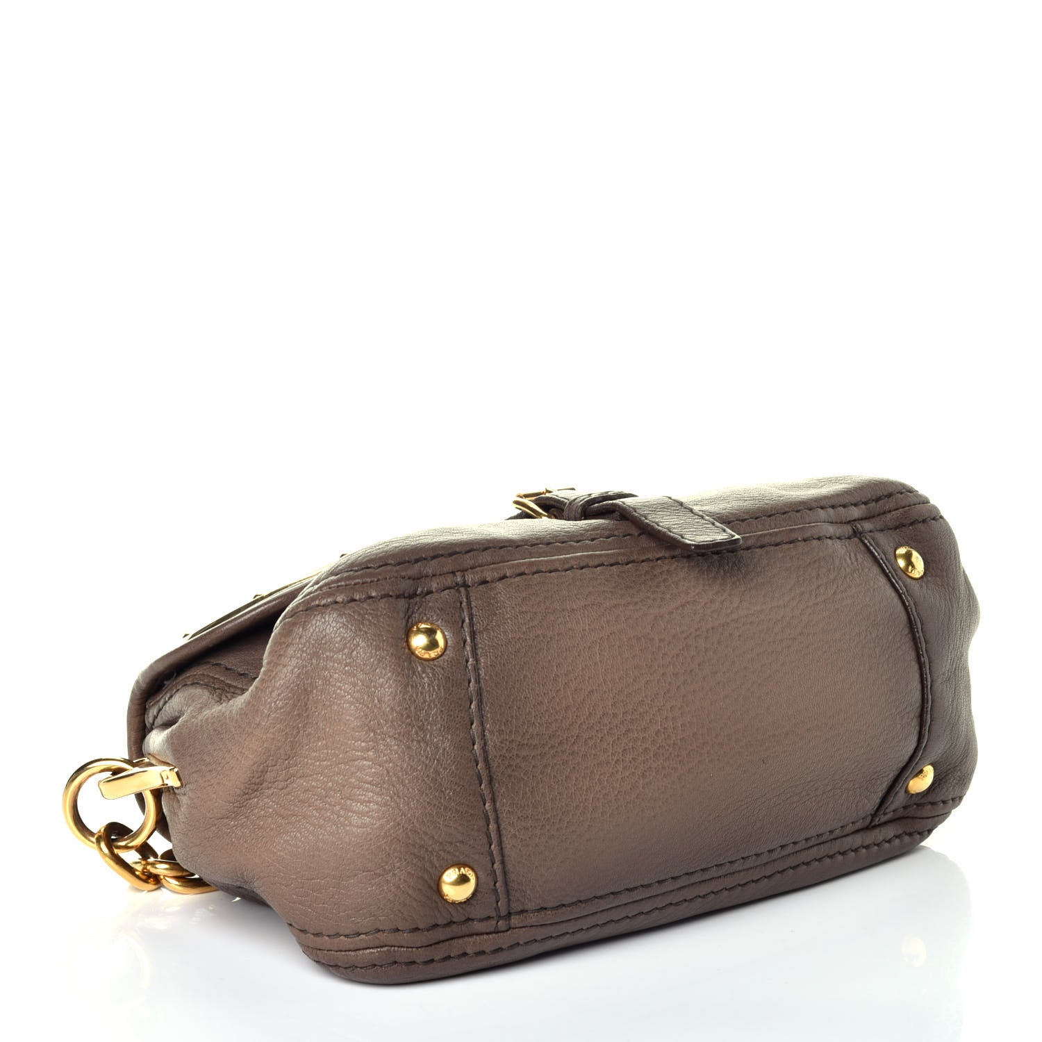 Prada Vitello Daino Chain Hobo Brown 4 of 9