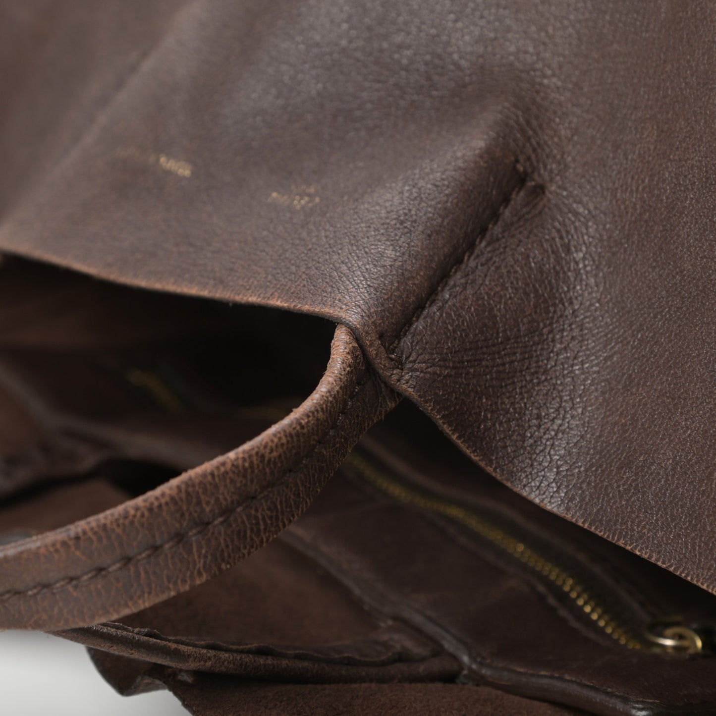Lambskin Vertical Cabas Brown
