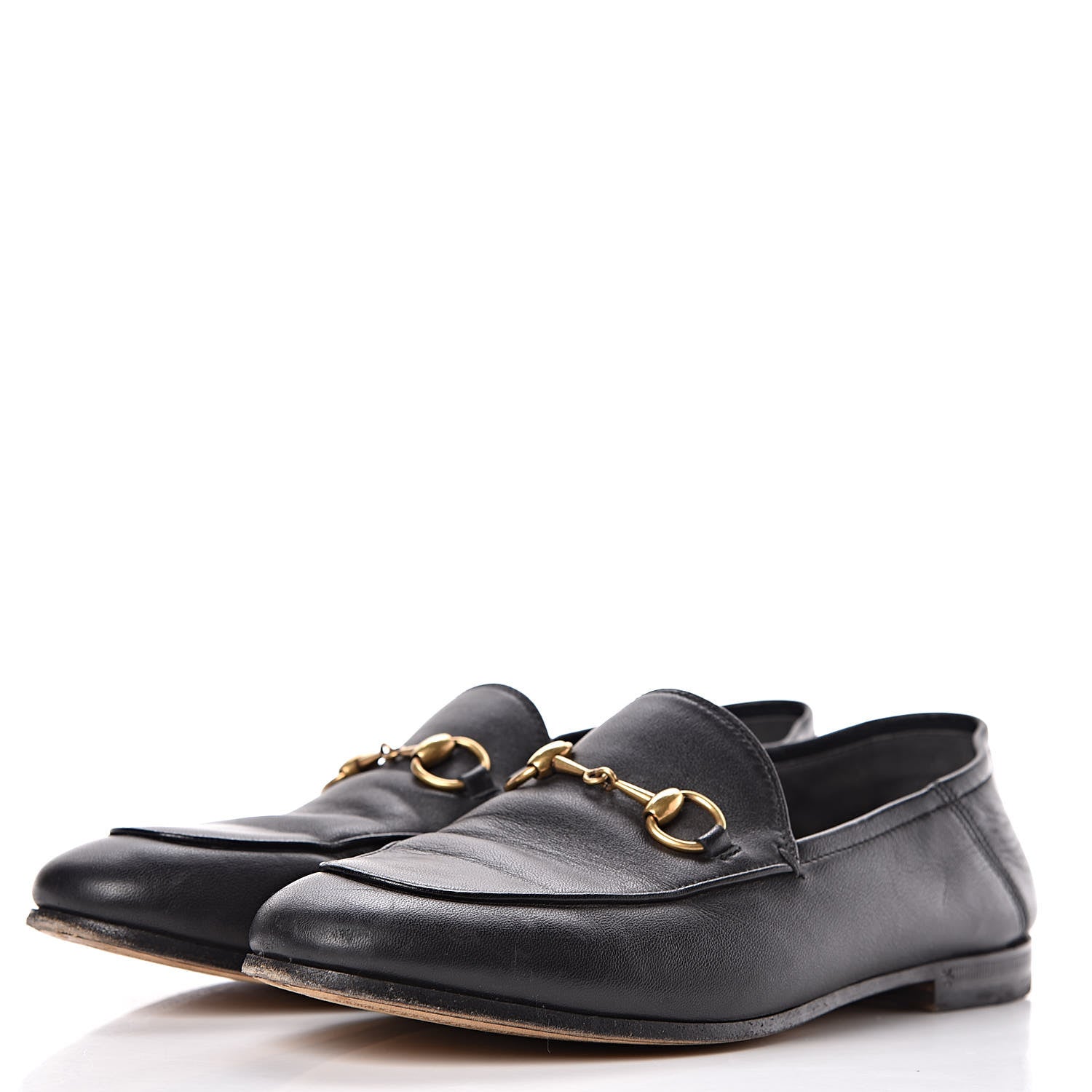 Gucci Lambskin Womens Brixton Horsebit Loafers 36 Black 3 of 16