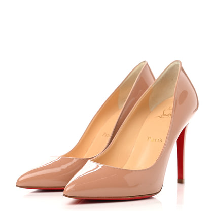 Christian Louboutin Patent Pigalle Follies 100 Pumps 37 Nude 3 of 8