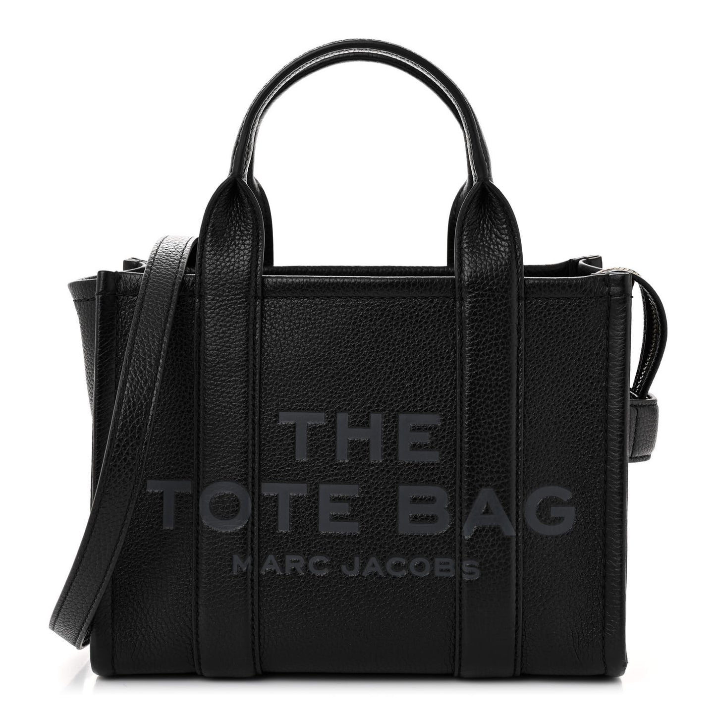 Grained Calfskin Micro The Tote Bag Black