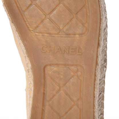 Chanel Suede Pearl CC Espadrilles 39 Beige 9 of 13