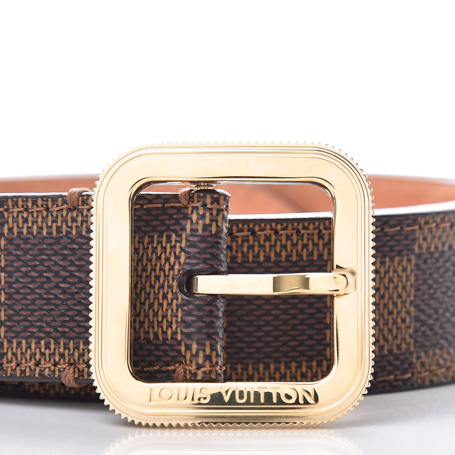 Louis Vuitton Damier Ebene Tresor Belt 85 34 6 of 10