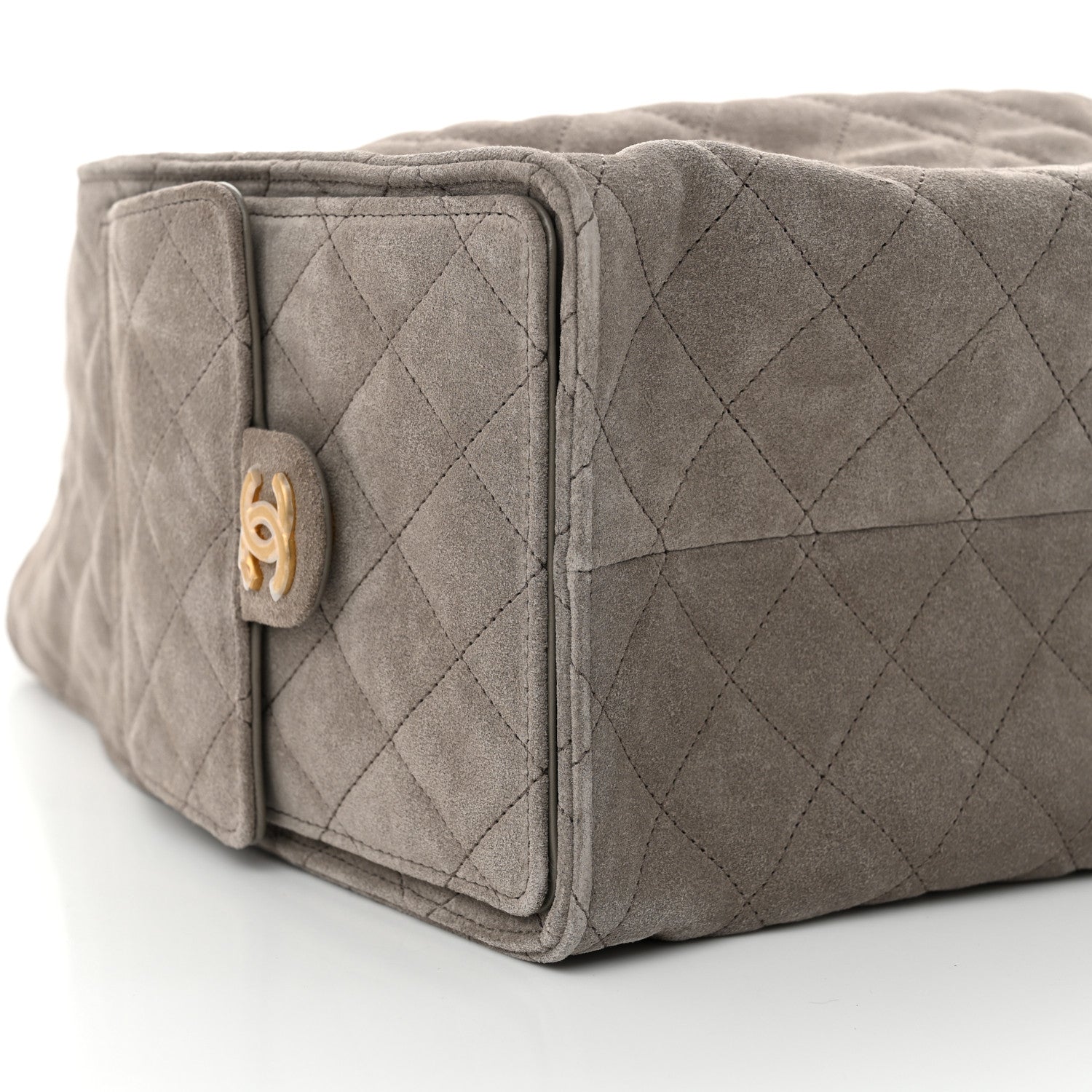 Chanel Suede Quilted Medium Chanel 25 Handbag Dark Grey 9 of 11