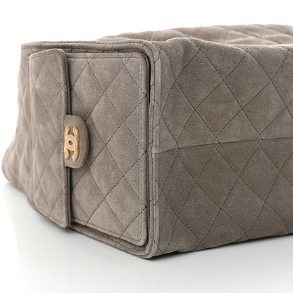 Chanel Suede Quilted Medium Chanel 25 Handbag Dark Grey 9 of 11