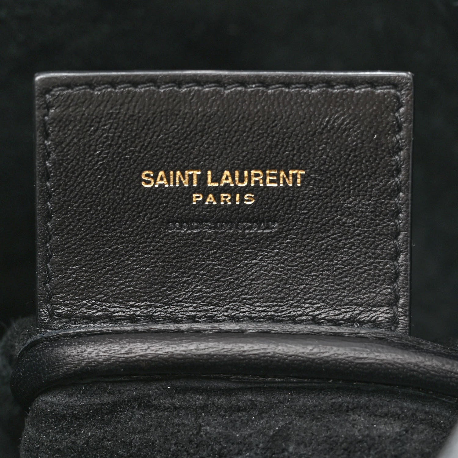 Saint Laurent Smooth Calfskin Paris VII Large Flat Hobo Black 8 of 19