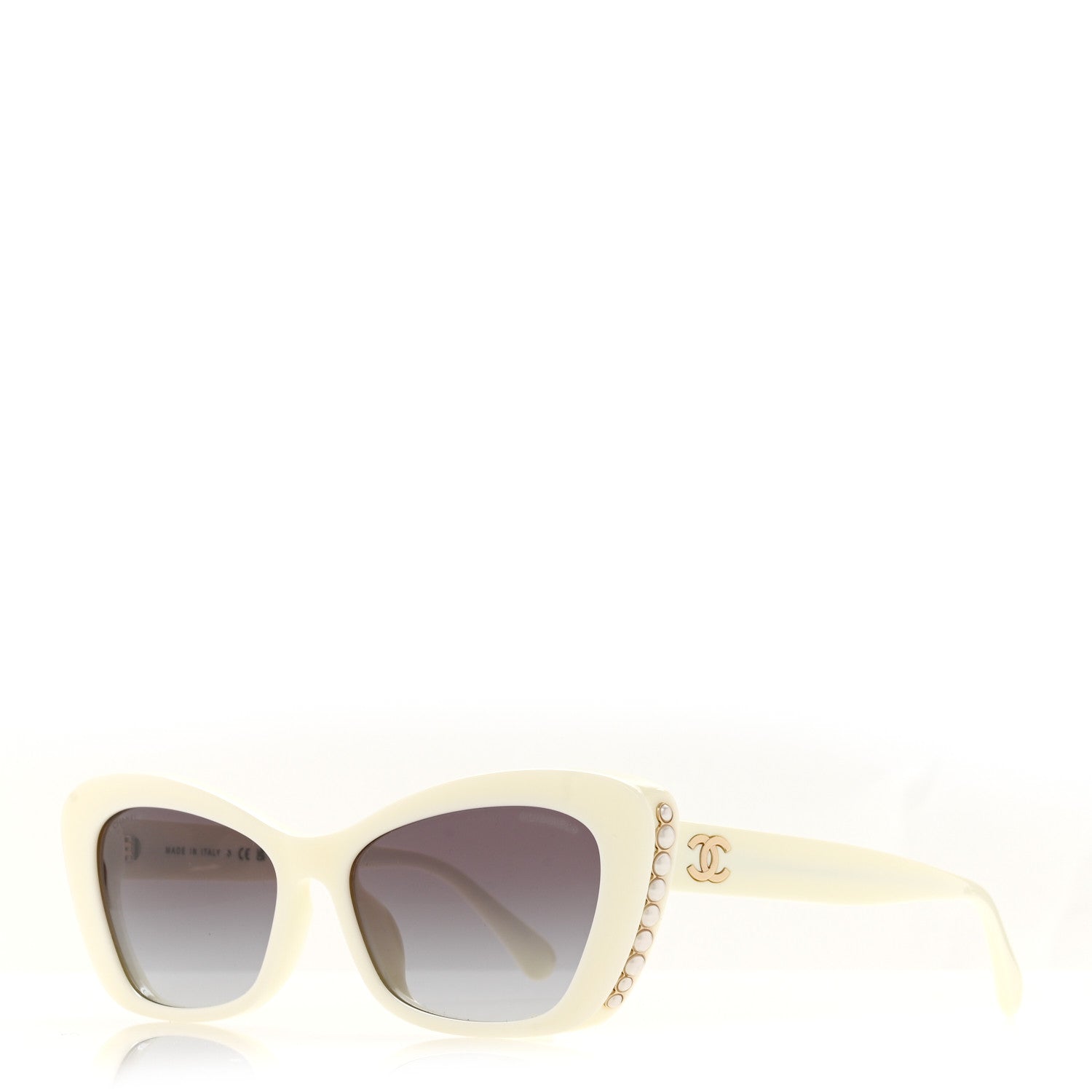 Chanel Acetate Pearl Cat Eye CC Sunglasses 5481-H-A White 1 of 8