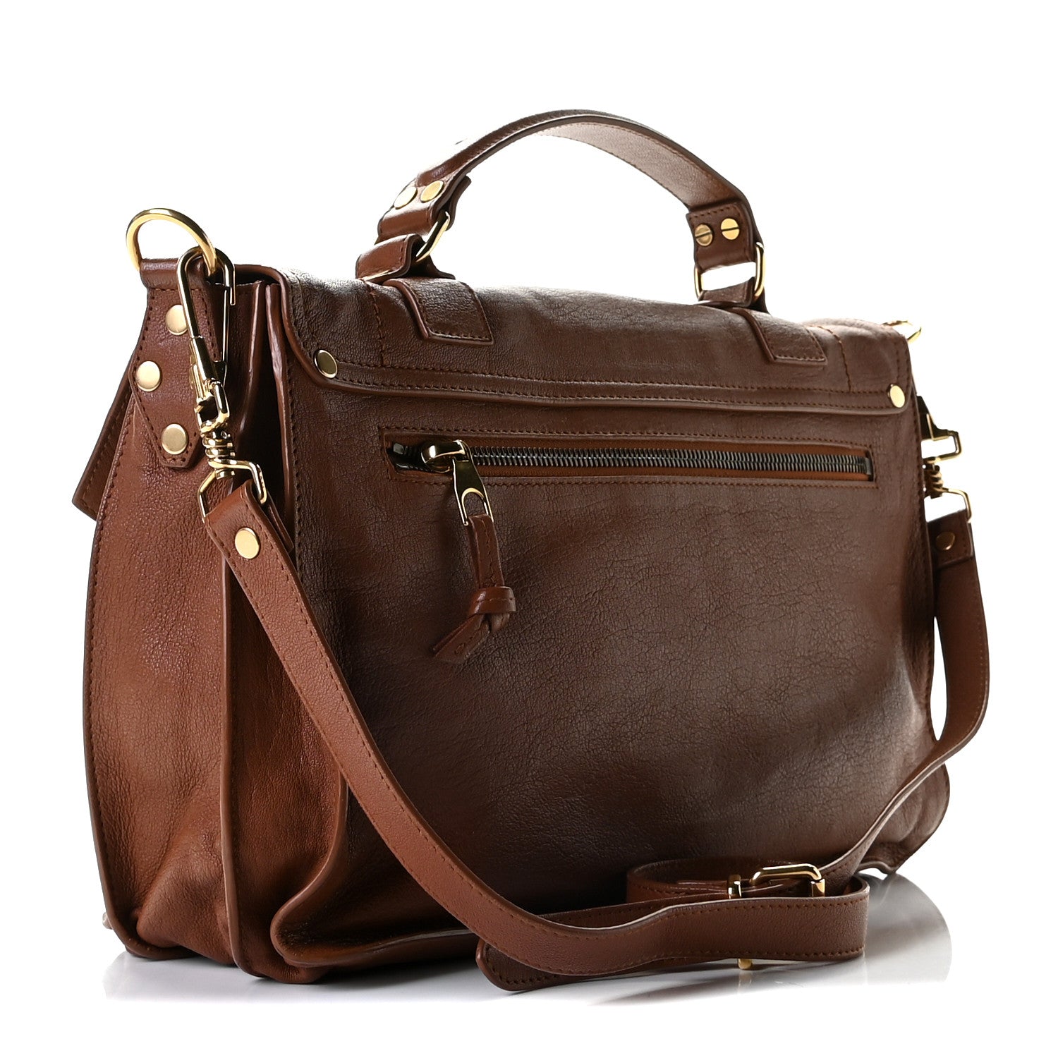 Proenza Schouler Lambskin Medium PS1 Satchel Saddle 2 of 7