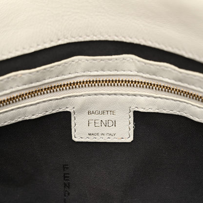 Fendi Nappa FF 1974 Embossed Baguette White 6 of 11