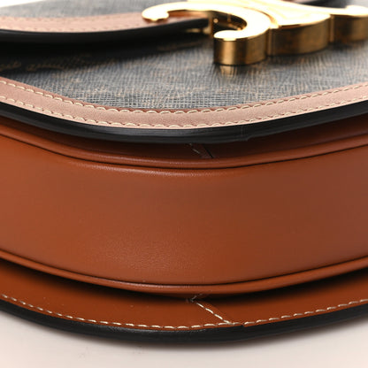 Celine Canvas Calfskin Triomphe Teen Besace Tan 6 of 7