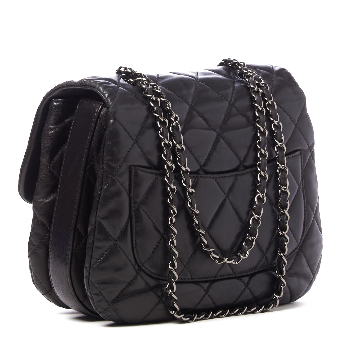Lambskin Quilted Chanel 3 Large Flap Black