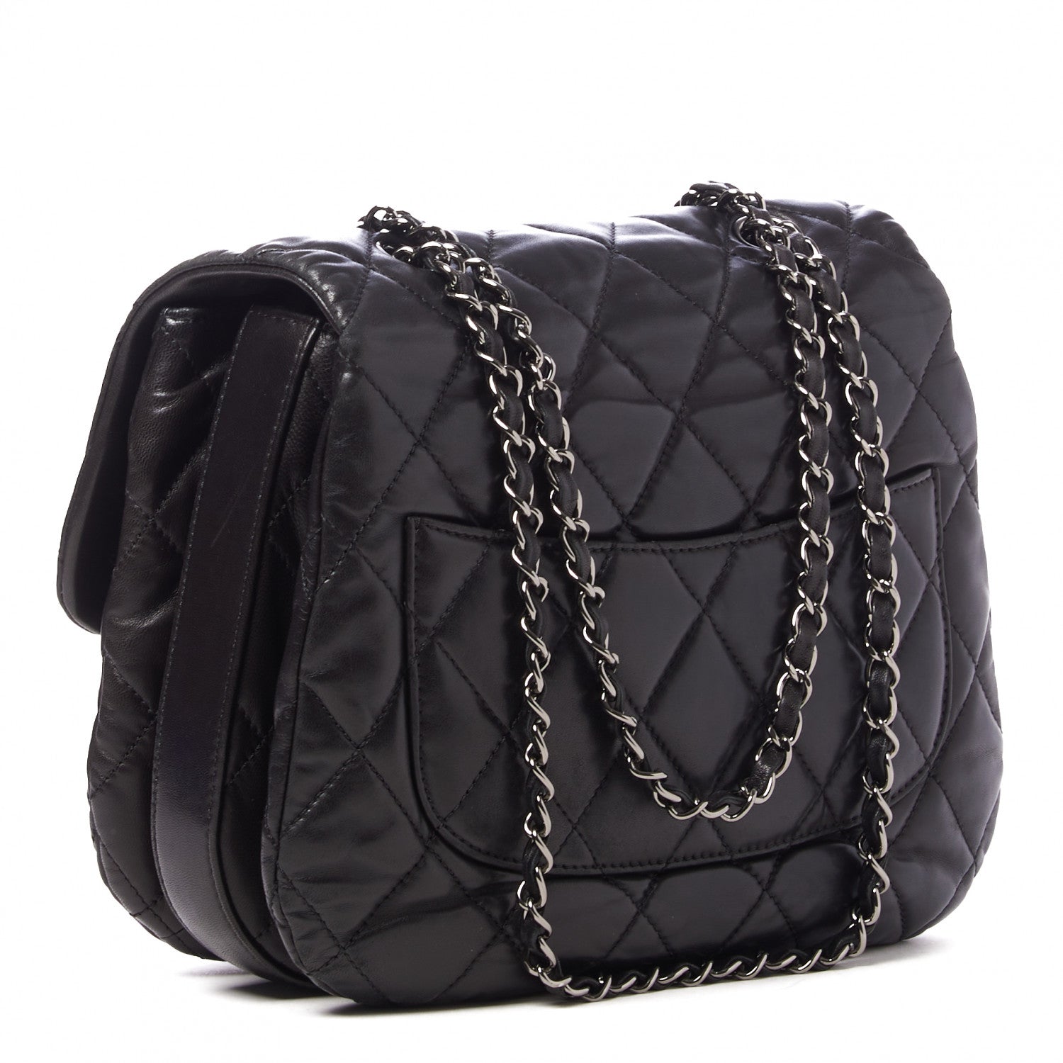 Chanel Lambskin Quilted Chanel 3 Large Flap Black 2 of 9