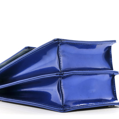 Christian Dior Metallic Calfskin Studded Vertical Diorama Blue 10 of 14