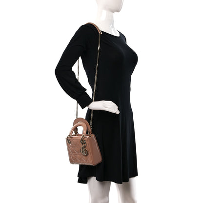 Christian Dior Patent Cannage Mini Lady Dior Light Pink 2 of 11