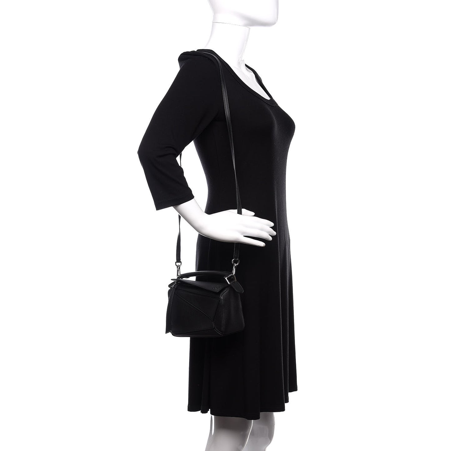 Calfskin Mini Puzzle Bag Black