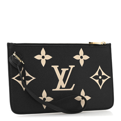 Louis Vuitton Empreinte Monogram Giant Neverfull MM Pochette Black Beige 3 of 7