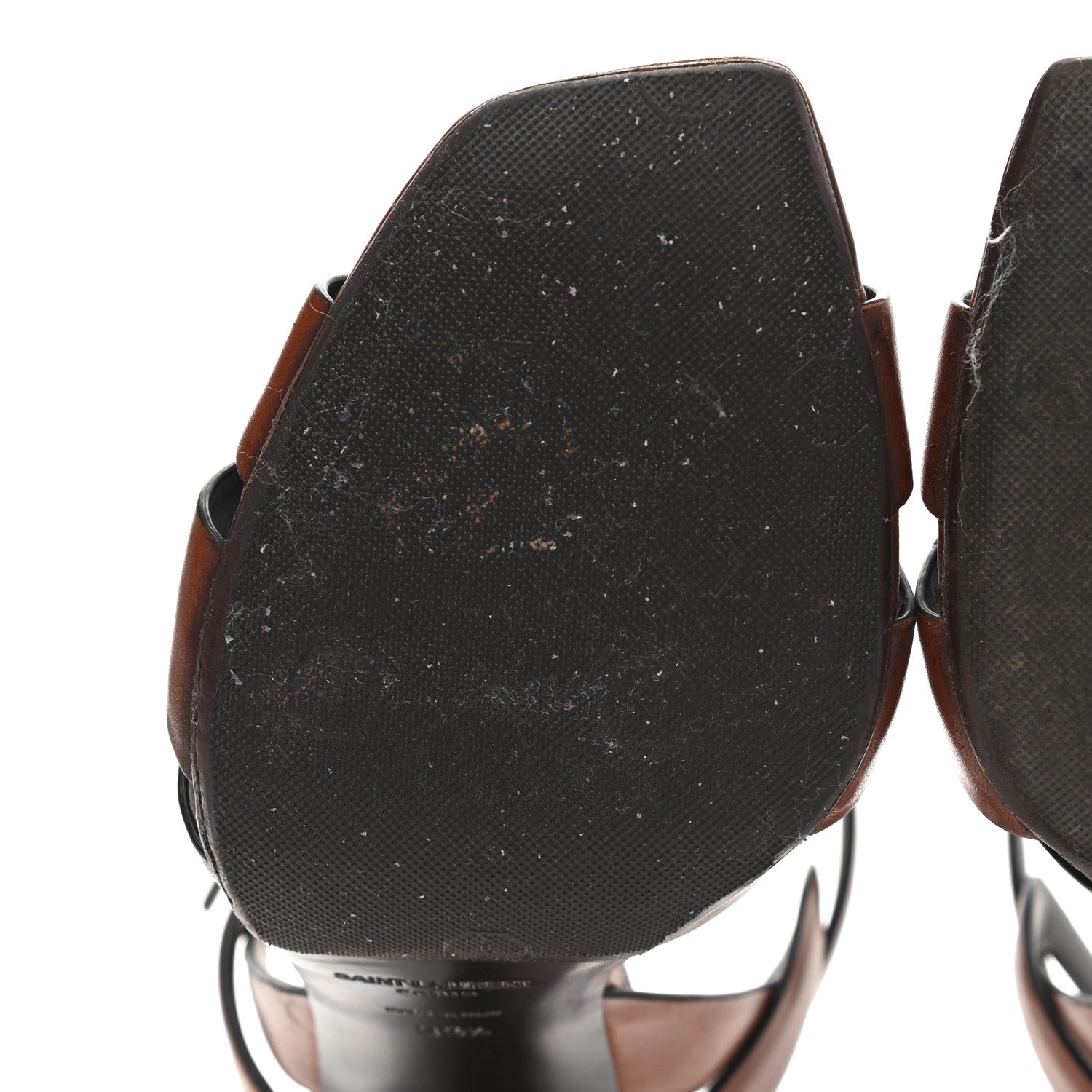 Saint Laurent Calfskin Tribute 105 Sandals 39.5 New Papaya 9 of 10