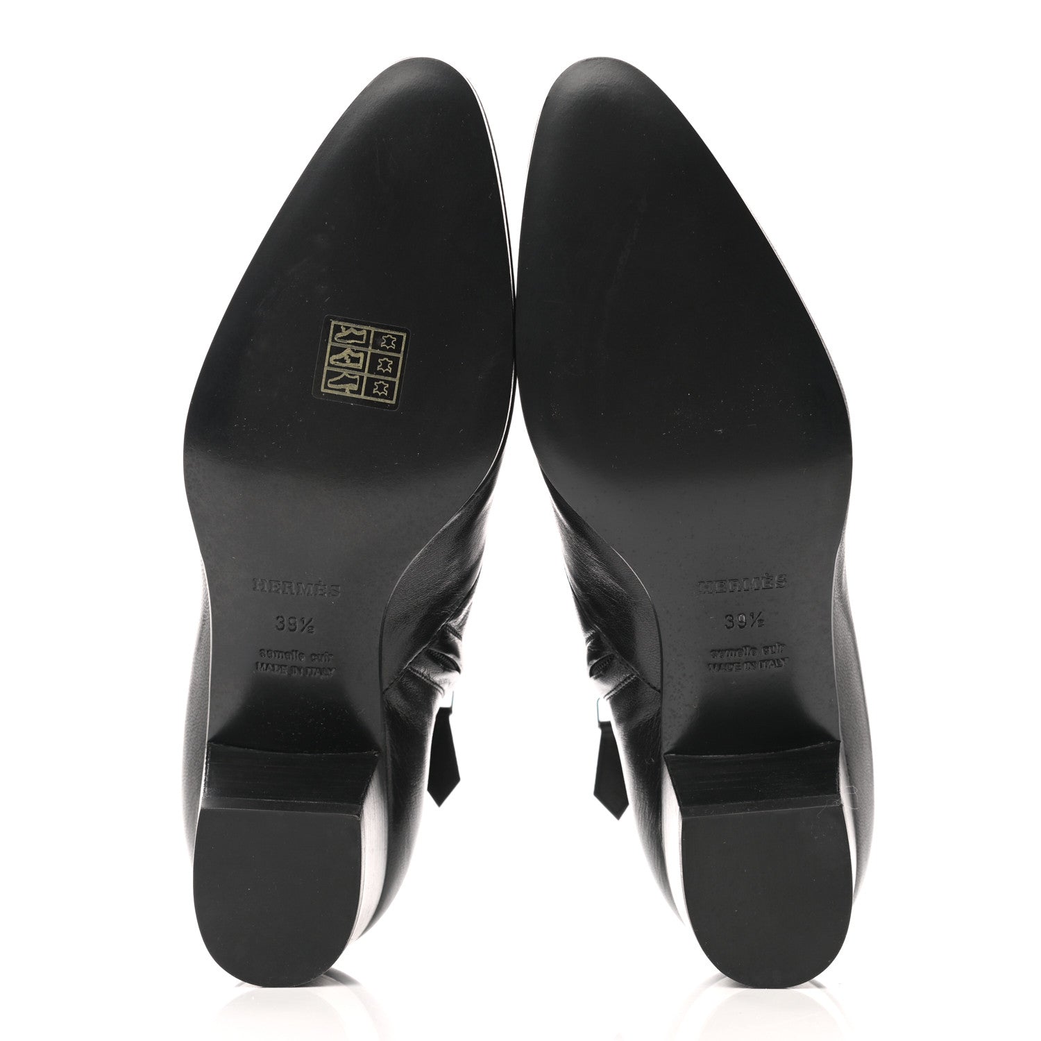 Hermes Goatskin Sixtine Ankle Boots 39.5 Black 5 of 8