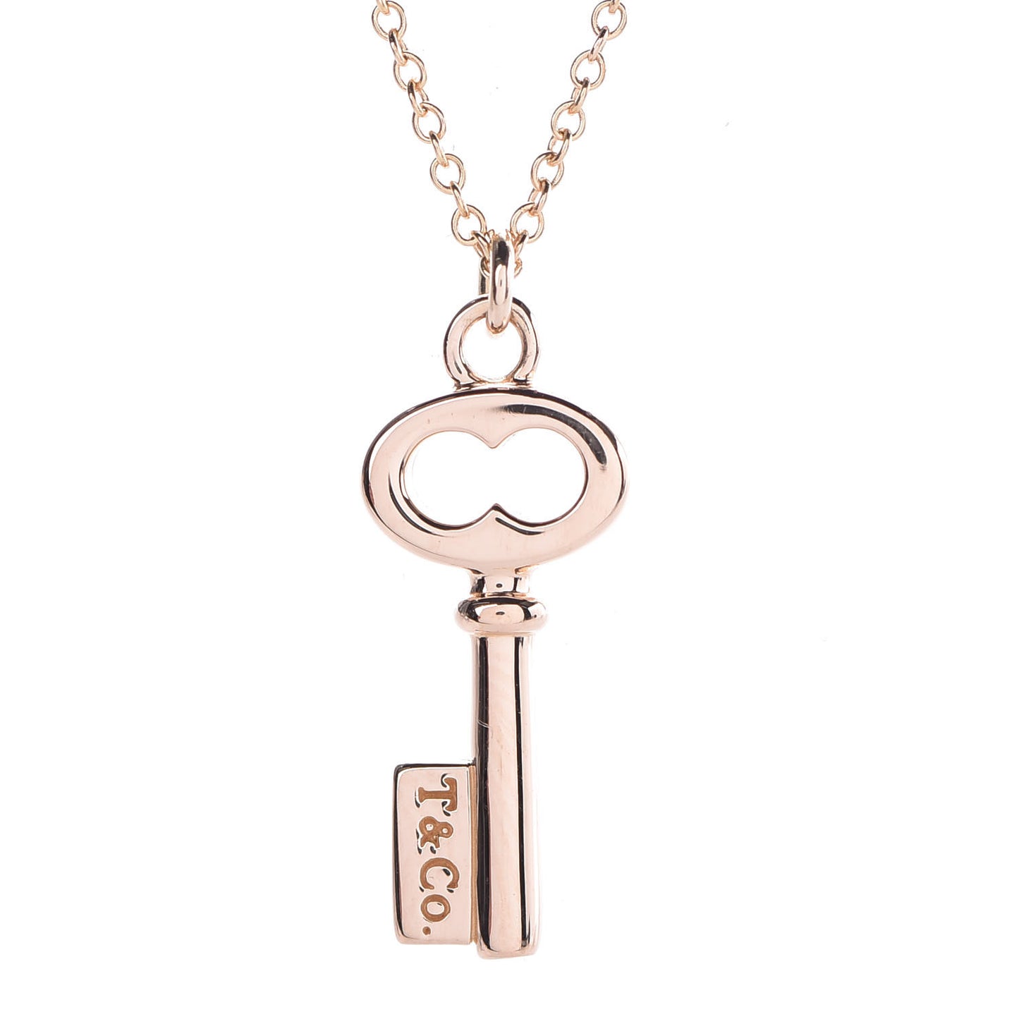 18K Rose Gold Mini Key Pendant Necklace