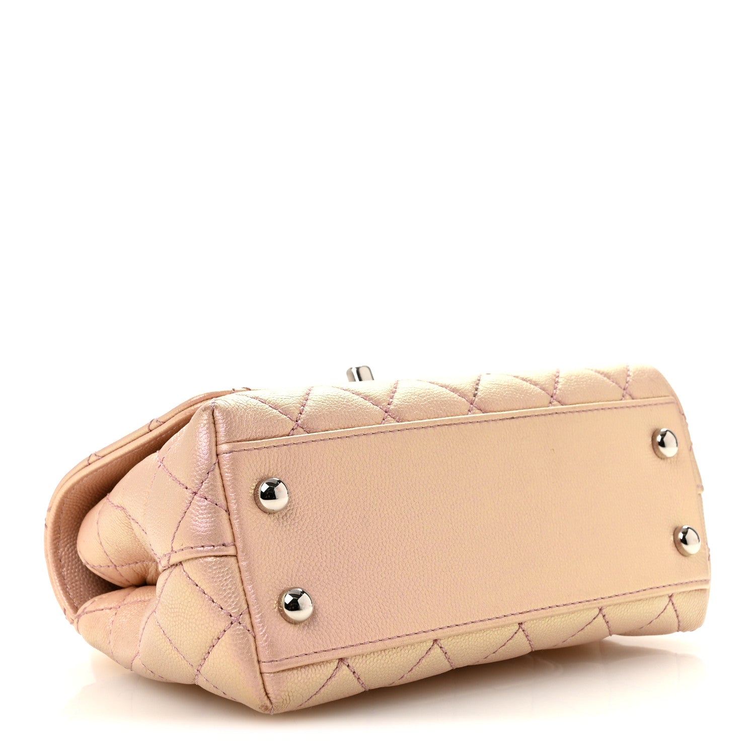 Chanel Iridescent Caviar Quilted Extra Mini Coco Handle Flap Light Pink 4 of 14