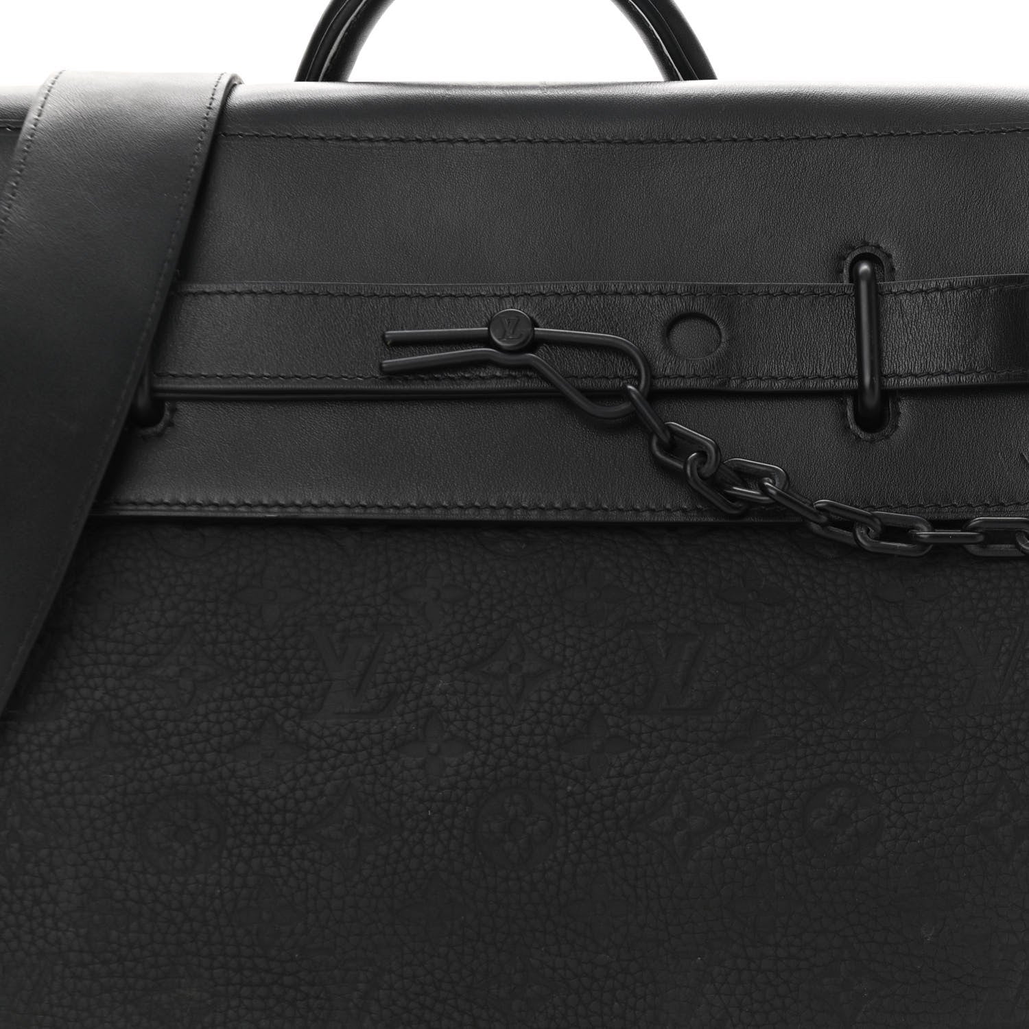 Louis Vuitton Taurillon Monogram Steamer PM Black 7 of 9