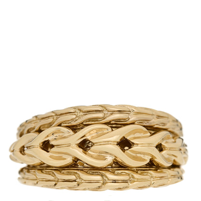 John Hardy 18K Yellow Gold Classic Chain Dome Ring 52 6 1 of 5