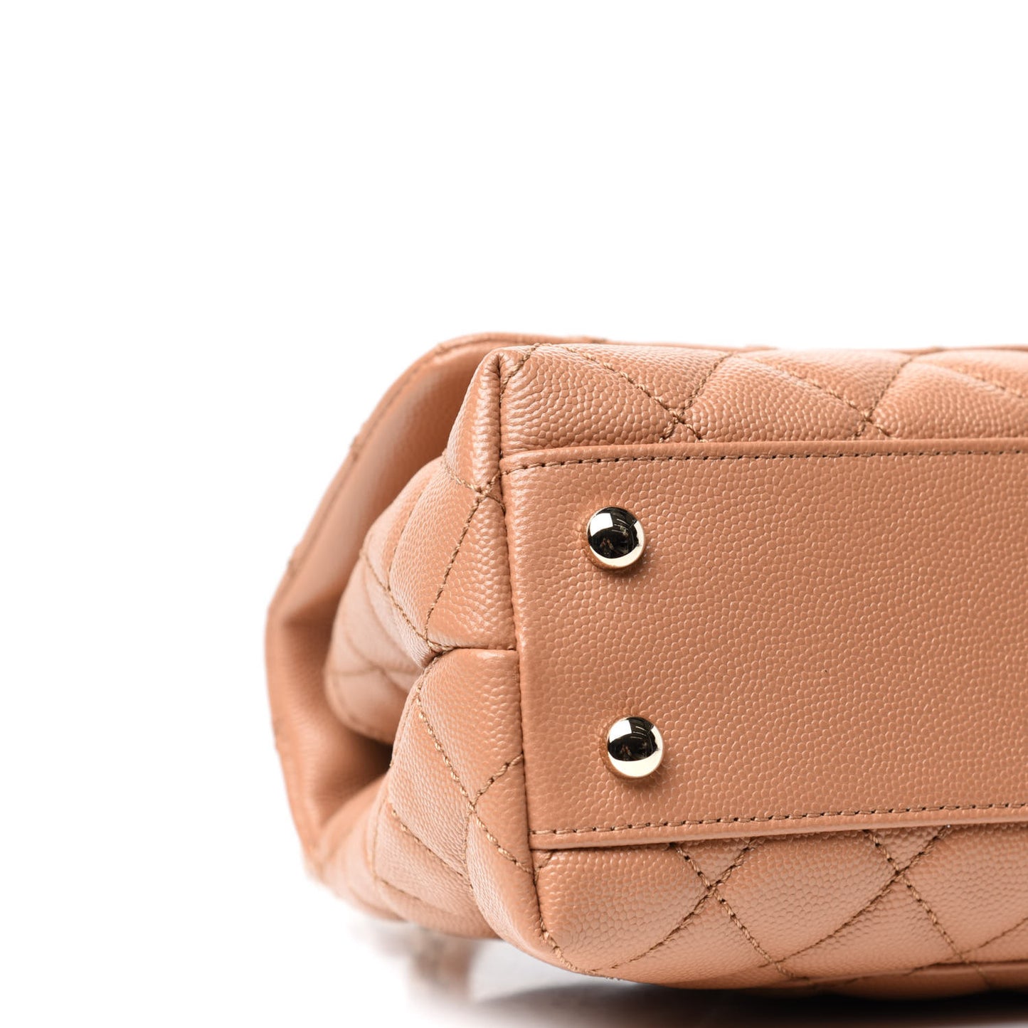 Caviar Quilted Lizard Embossed Mini Coco Handle Flap Brown