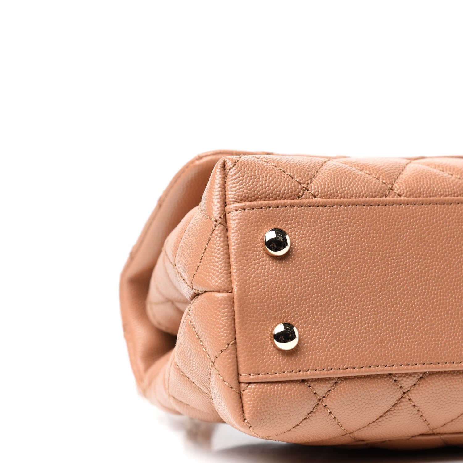 Chanel Caviar Quilted Lizard Embossed Mini Coco Handle Flap Brown 7 of 9