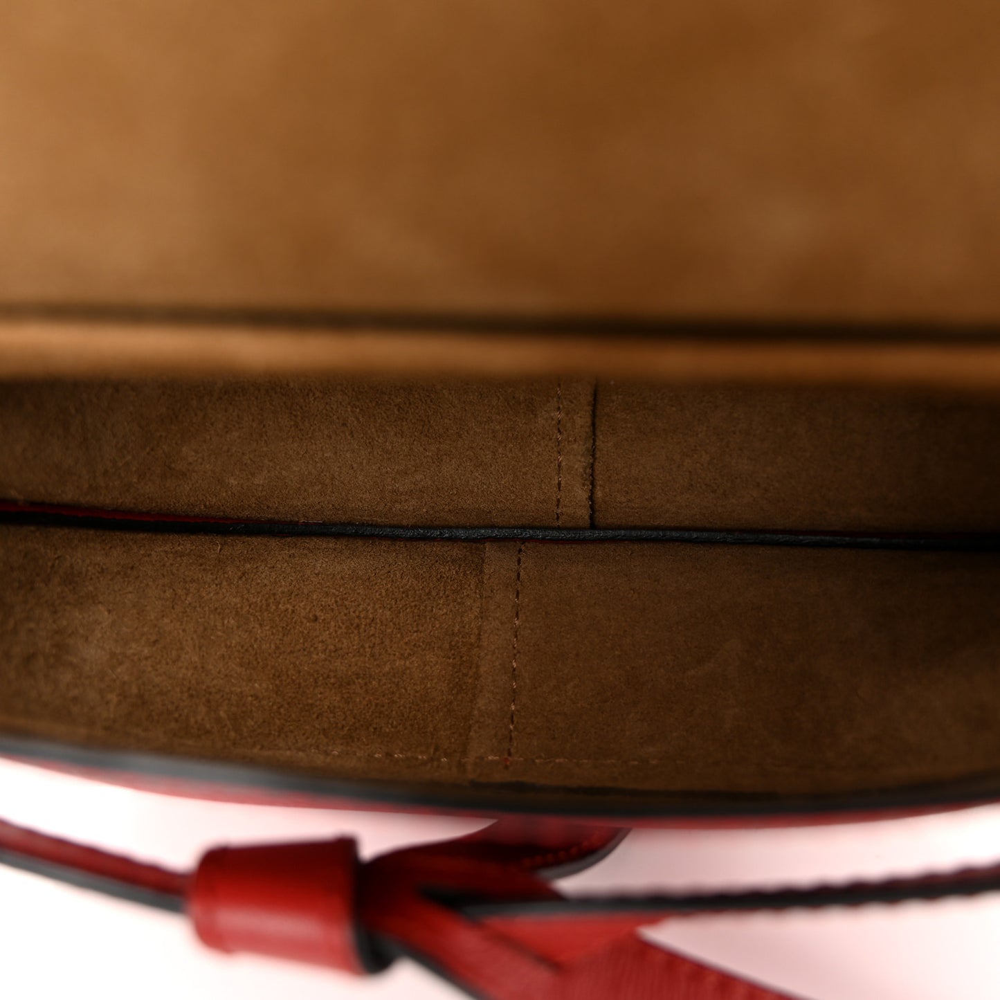 Grained Calfskin Mini Gate Crossbody Bag Scarlet Burnt Red