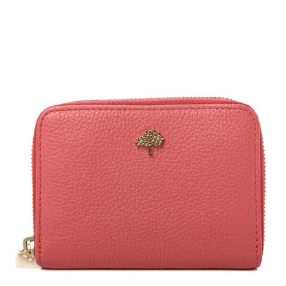 Mulberry Small Classic Grain Compact Zip Wallet Deep Pink 1 of 6